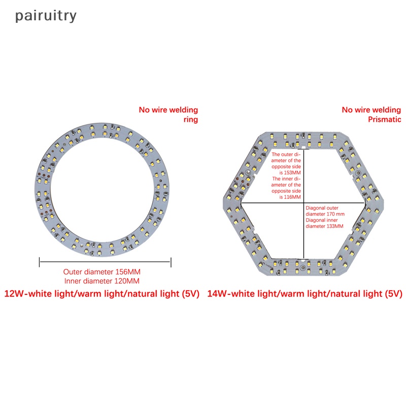 Prt DC5V Chip LED Dimmable 5730warna Manik-Manik Lampu LED Papan SMD Aksesoris5/6 /10 /12/14 /30W Sumber Cahaya Permukaan PRT