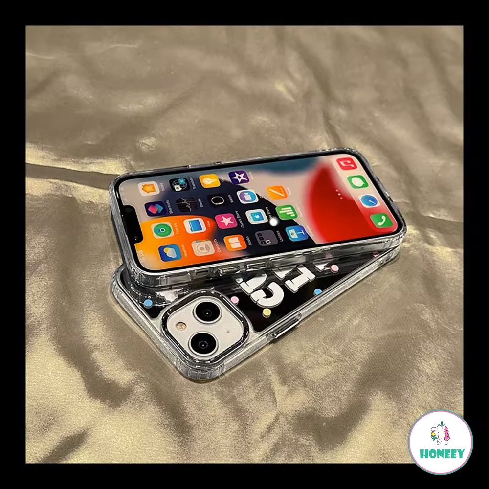 Lucu Huruf Puppy Cermin Ponsel Case Untuk iPhone 14 Pro Max13 11 12 Pro Max Kartun Anjing Berdiri Lembut TPU Penutup Belakang