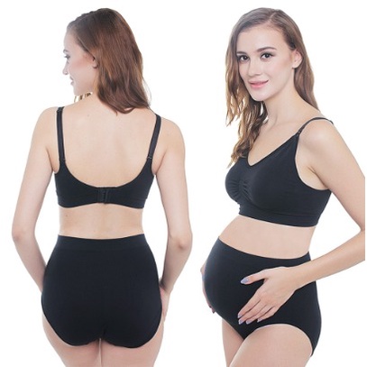 MOOIMOM Seamless High Waist Prop Belly Maternity Briefs Celana Dalam Ibu Hamil