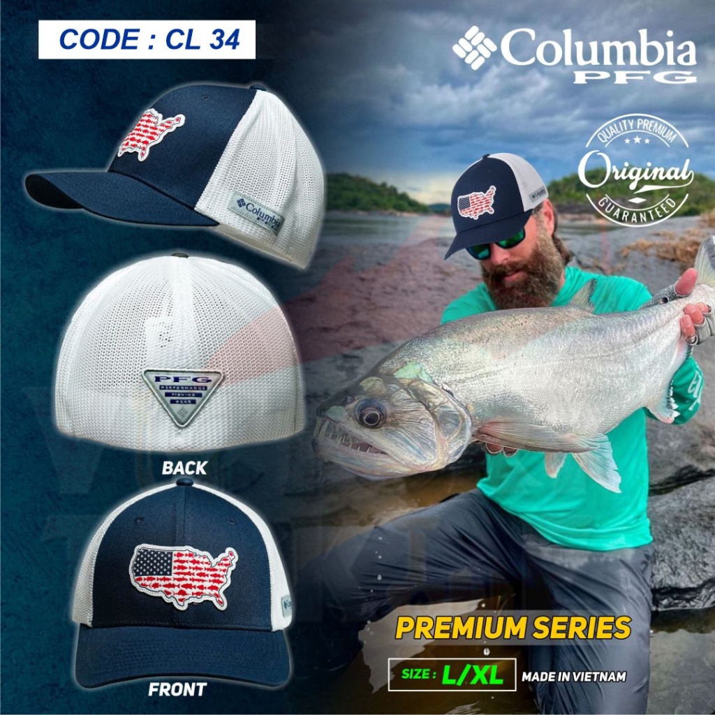 Topi Columbia PFG Performance Fishing Gear &amp; PHG ORIGINAL V2  TOPI OUTDOOR / INDOOR