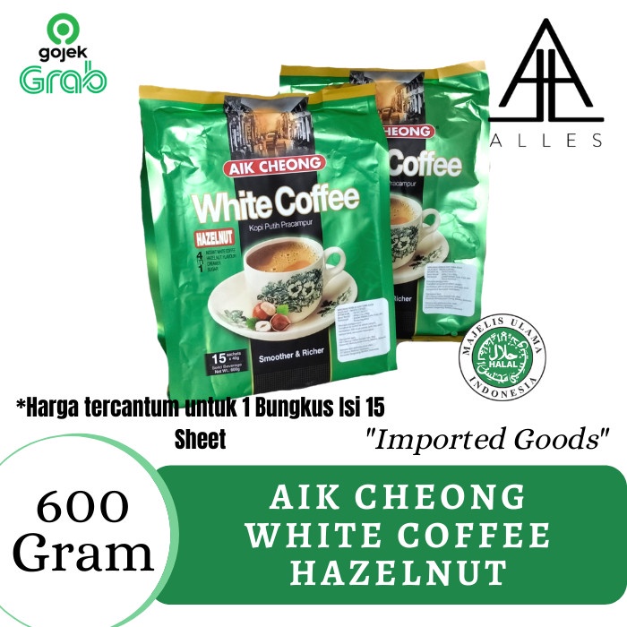 

Promo Terlaris Aik Cheong White Coffee & Hazelnut / White Coffee 4 In 1 600 gram