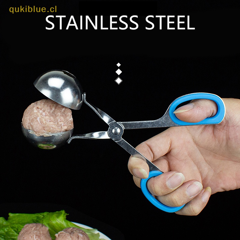 Qukiblue 1PC Alat Pembuat Bakso Dapur Stainless Steel Non Bakso Klip Aksesoris cl