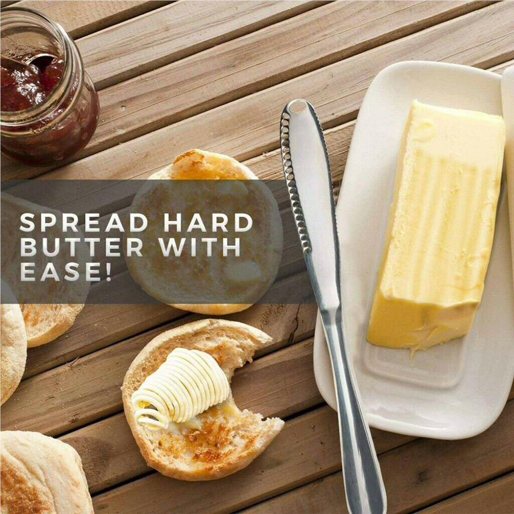 Butter Slicer Pegangan Anti Selip Krim Profesional Scraper Tahan Karat Spreaders Roti Selai Peralatan Dapur Baking Tool