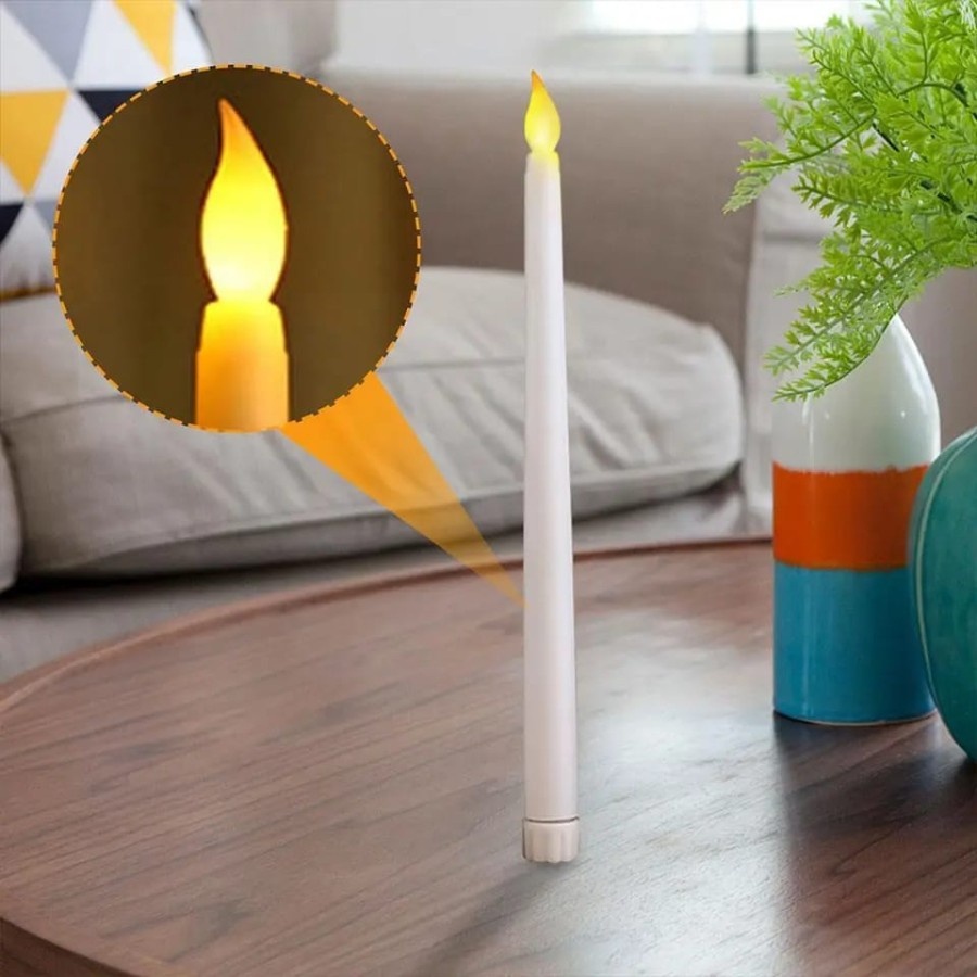 LILIN LED PANJANG /LILIN ELEKTRIK PUTIH / SMOKELESS CANDLE 27CMTermurah