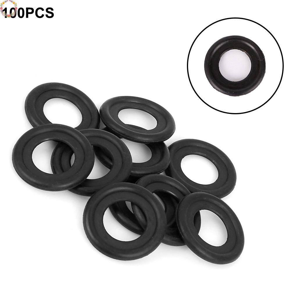 100pcs Seal Gasket Plug Pembuangan Minyak Mesin Karet Mobil Untuk Opel Chevrolet 3536966