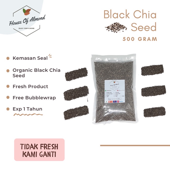 

Bongkar Gudang~Bisa COD Organic Black Chia Seeds 500gr