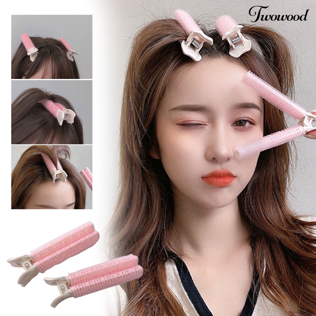 Twowood 2pcs Klip Volumizing Rambut Heatless Seamless Instan Meningkatkan Volume Rambut DIY Rambut Bengkak Tanpa Listrik Pengeriting Rambut Alat Styling Rambut