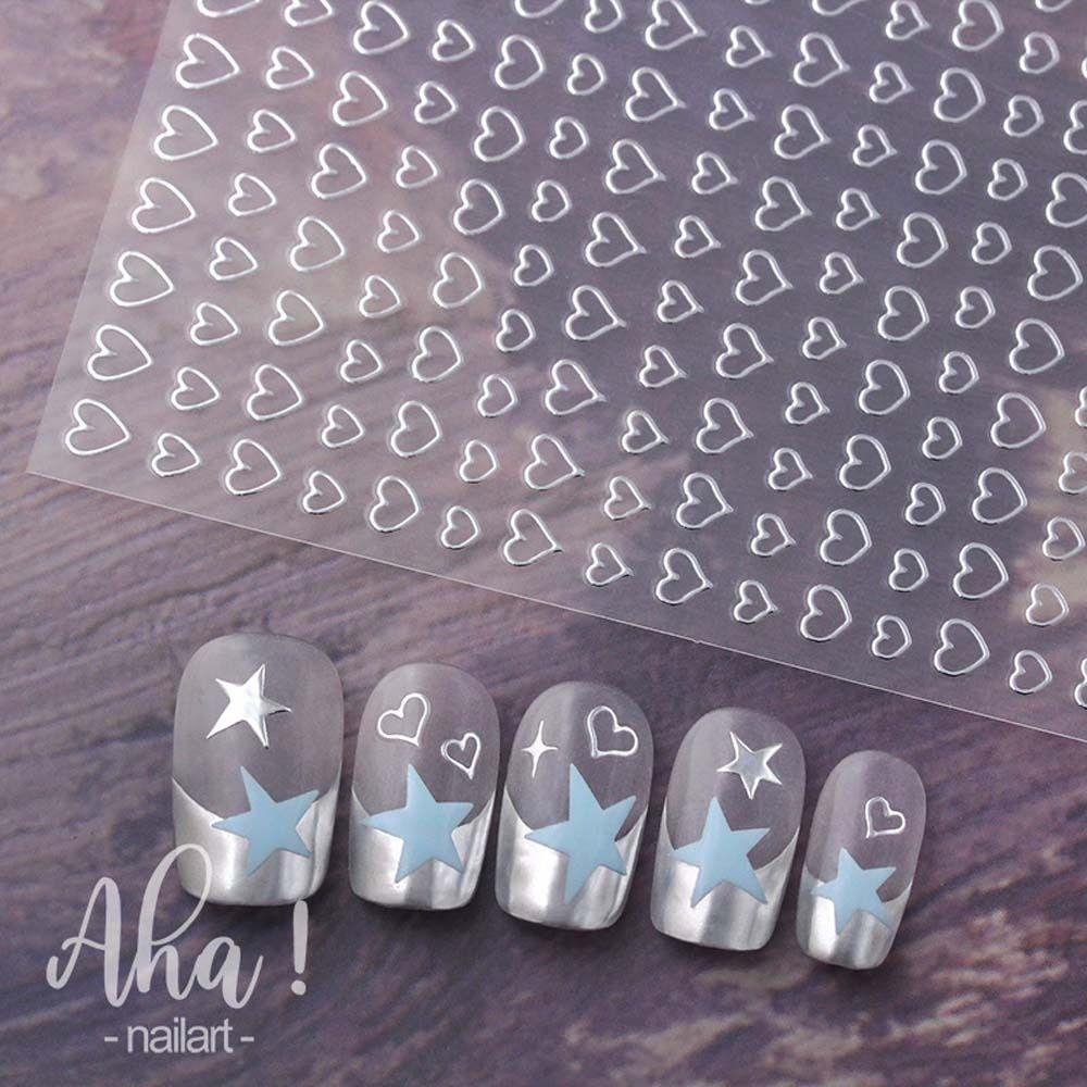 Mxbeauty Stiker Kuku Hati Wanita Aha Nail Art Perekat Diri Bintang Korea Nail Art Dekorasi Nail Art