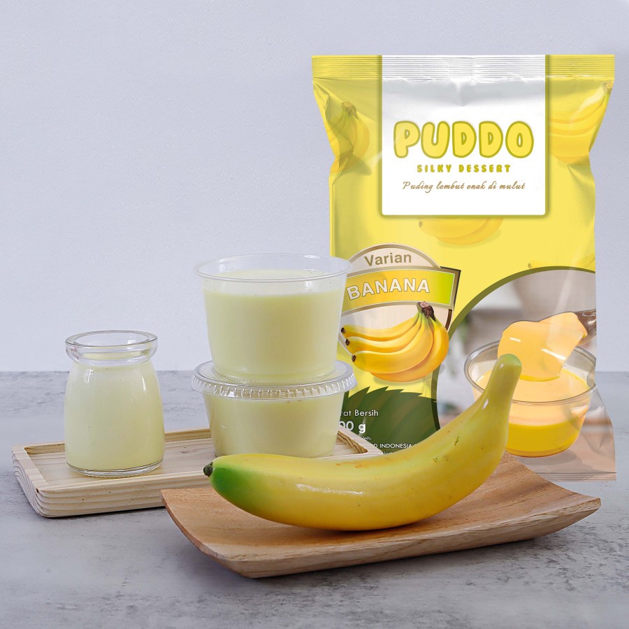 

PUDDO Banana 500 gram Serbuk Pudding Silky Desert Pisang / Bubuk Puding Jelly Instan