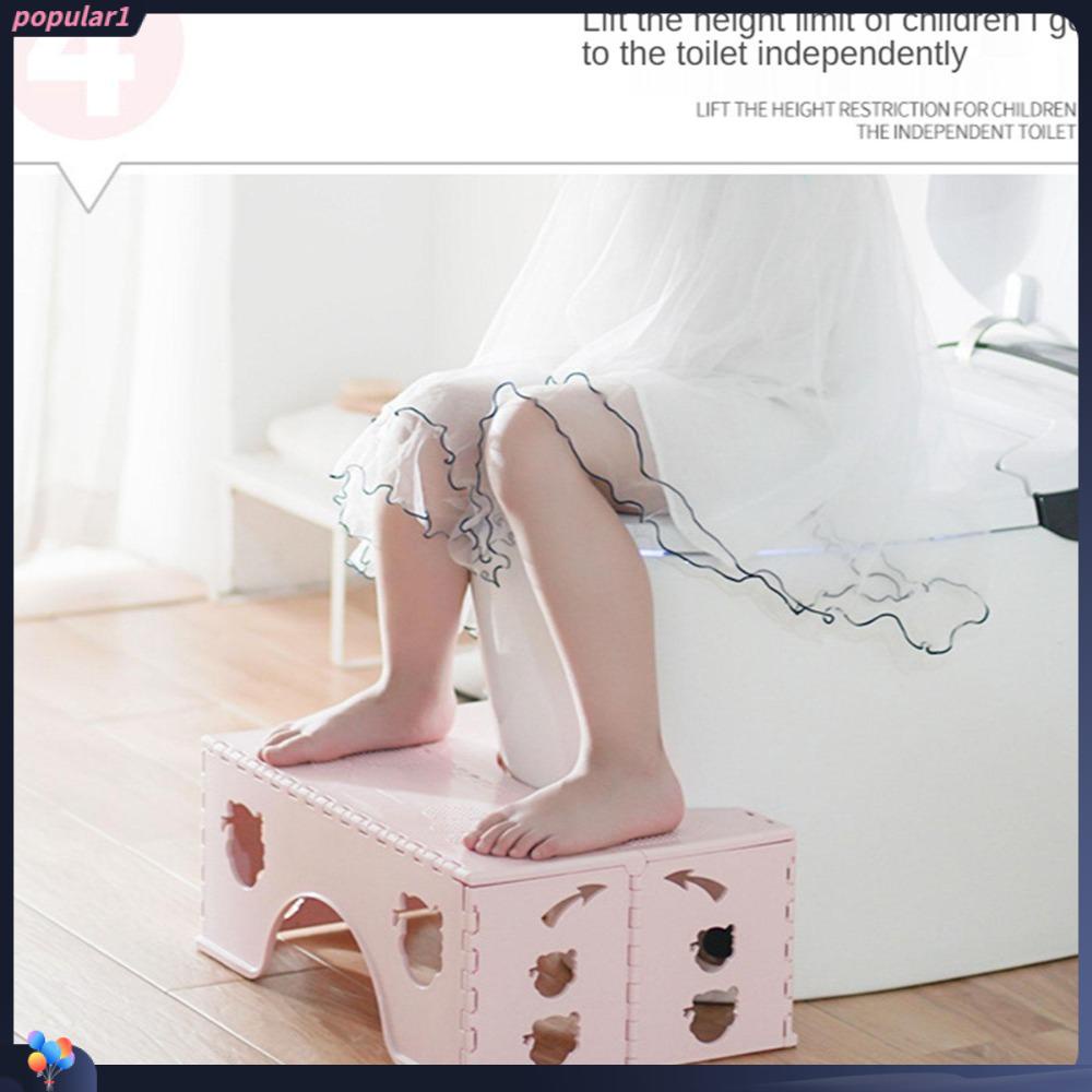 Populer Bangku Lipat PP 7inci Portable Tebal Non-Slip Foldable Toilet Stool