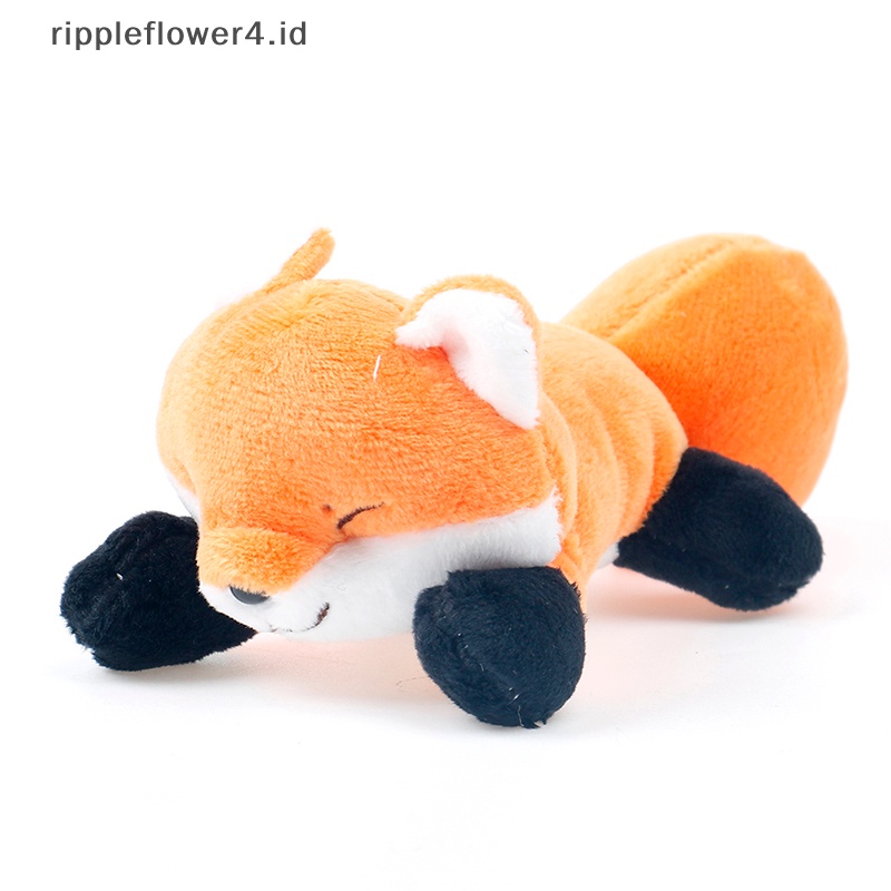 {rippleflower4.id} 1pc Boneka Rubah Mini Kartun Bros Mewah Pasangan Baju Lucu Pin Tas Liontin Mainan~