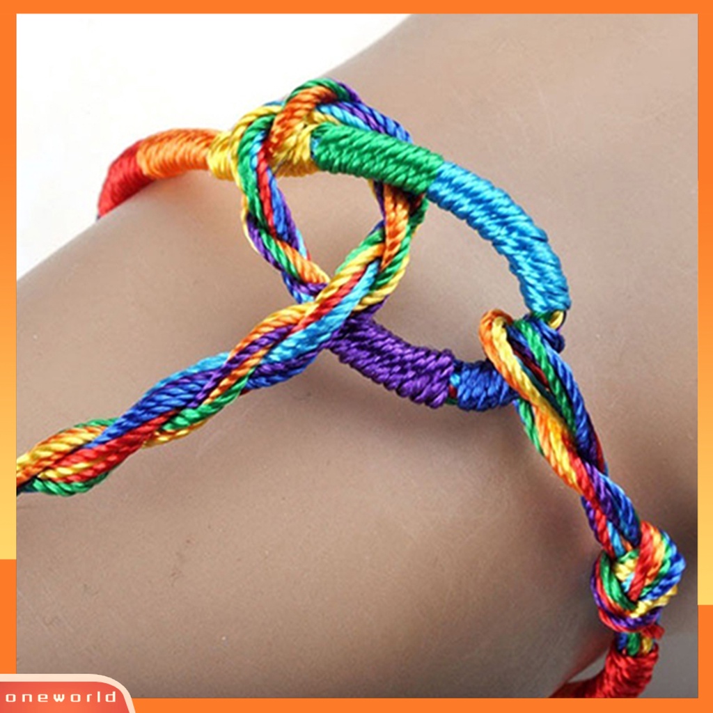 [WOD] 20pcs Gelang Rajut Helai Fashion Cord Multicolor Bracelets Untuk Club