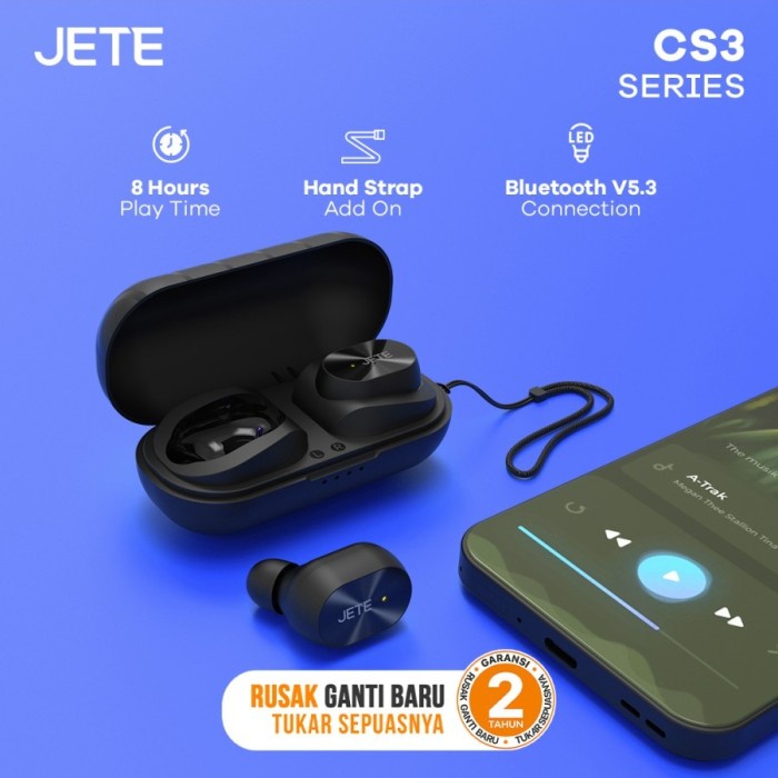 TWS Earbuds Headset Bluetooth Macaroon JETE CS3 - Garansi  Resmi