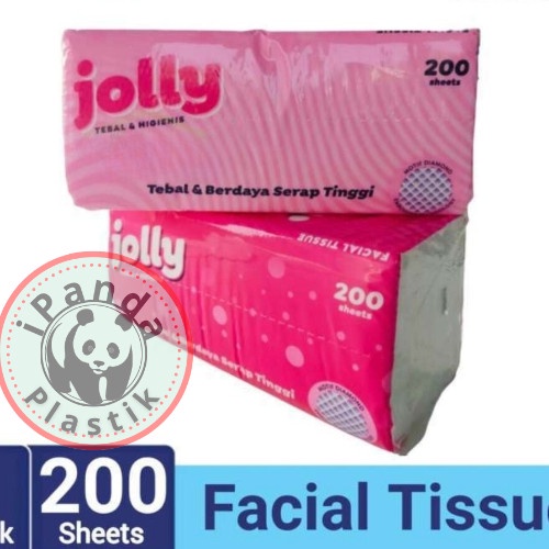 JOLLY FACIAL TISSUE 200 sheet 1 pack/tisu wajah serbaguna Joly 2ply