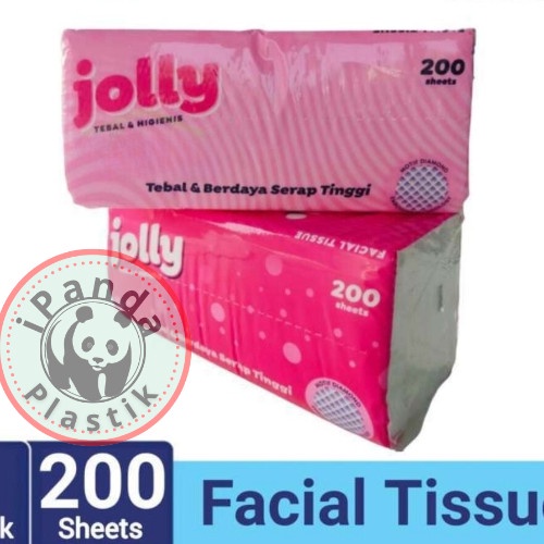 JOLLY FACIAL TISSUE 200 sheet 1 pack/tisu wajah serbaguna Joly 2ply