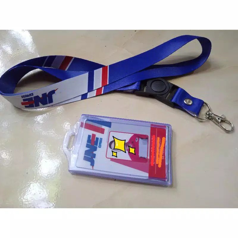

Cetak id card jnexpreees + tali + holder set lengkap satuan murah