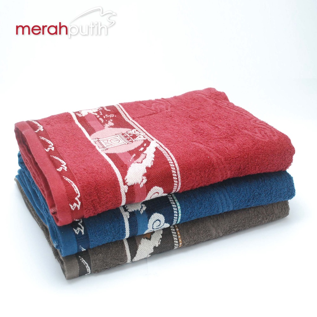 Handuk Mandi Dewasa Merah Putih MPT 539 by Terry Palmer ukuran 70 x 135 cm