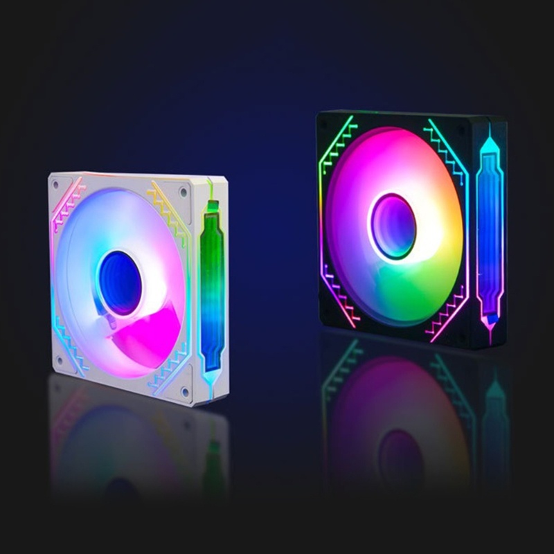 Bt 120mm 12cm Case Fan 5V3Pin 4Pin ARGB Untuk Sasis Komputer Ultra-Quiet Long Life Gaming PC PWM Kipas Pendingin Warna-Warni Le