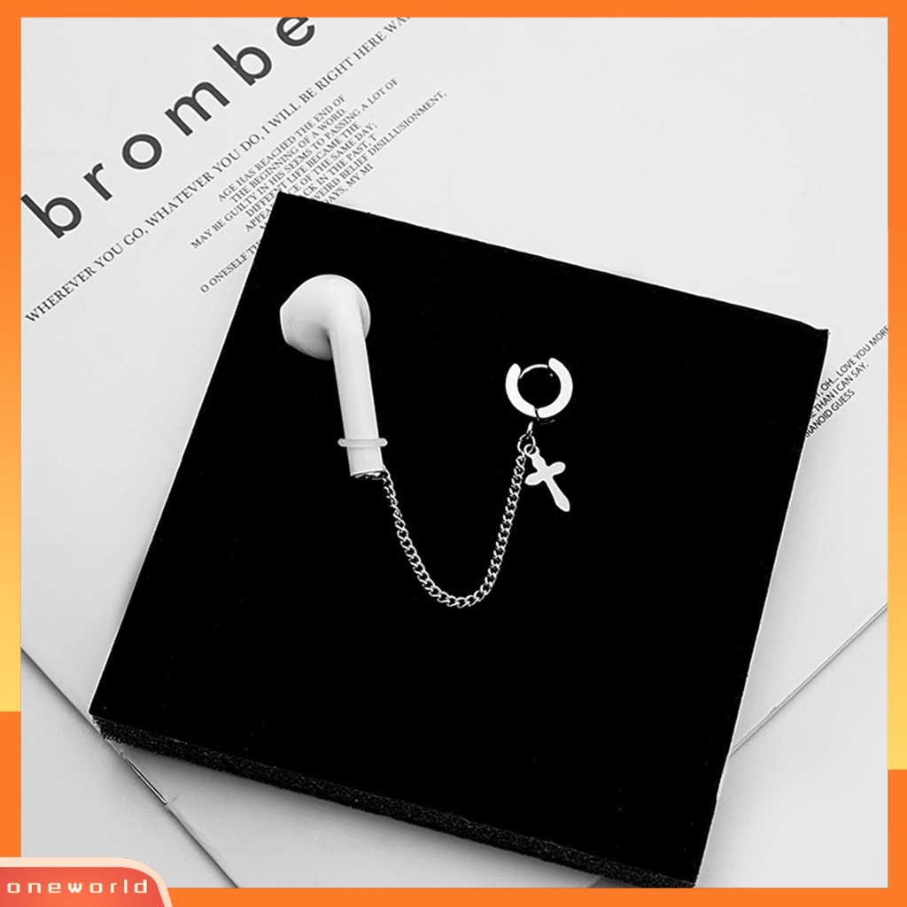 [WOD] 1pc Anting Anti Hilang Universal Cocok Mudah Digunakan Tali Anting Earphone Stainless Steel Non-slip Untuk Pakaian Sehari-Hari