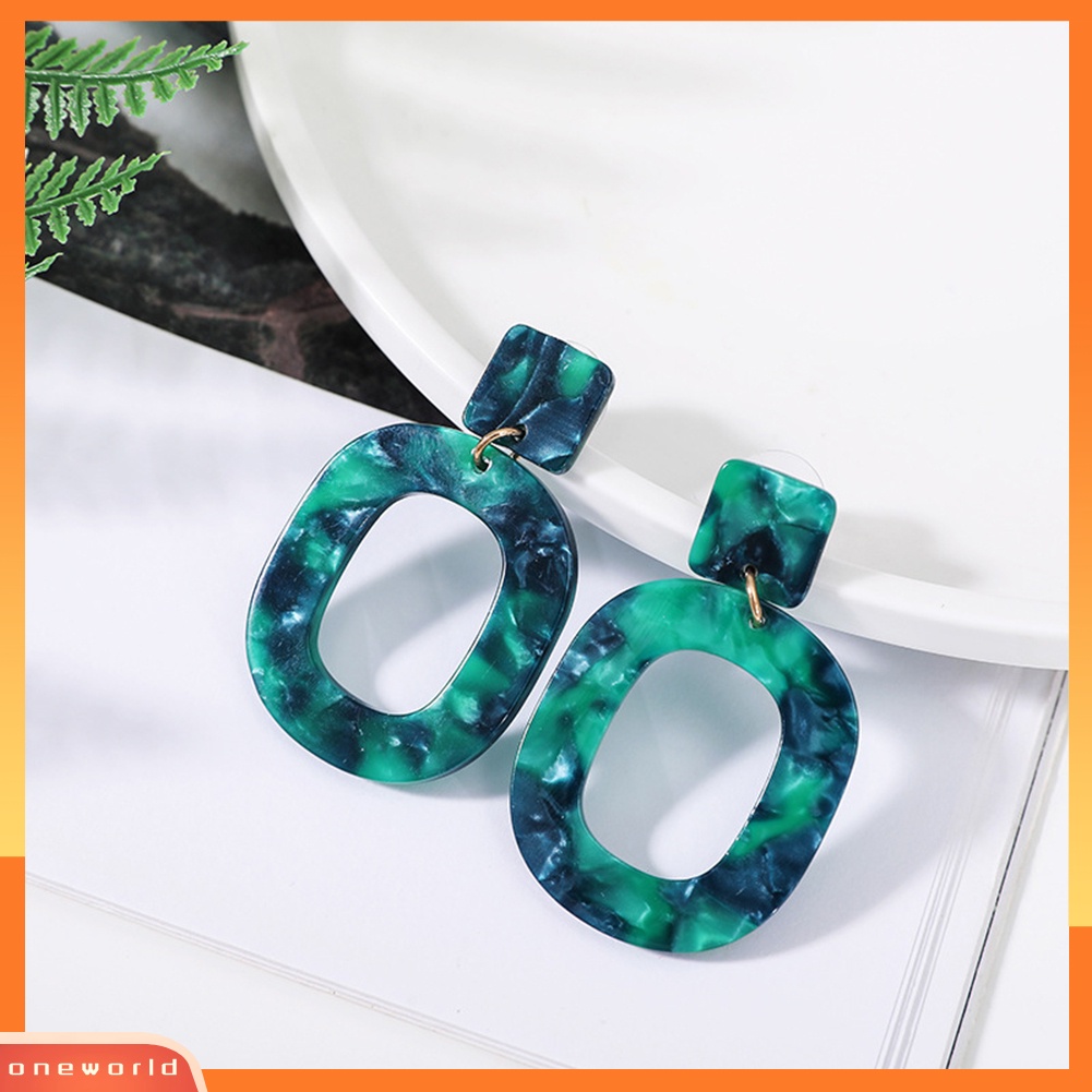 [WOD] Fashion Berongga Lingkaran Pernyataan Wanita Geometris Stud Earrings Perhiasan Hadiah