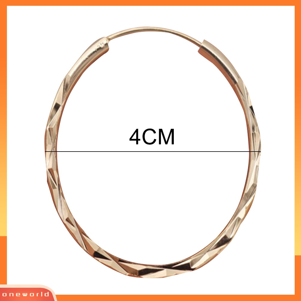 [WOD] Fashion Wanita Besar Cembung Lingkaran Pernyataan Hoop Earrings Perhiasan Pesta Malam