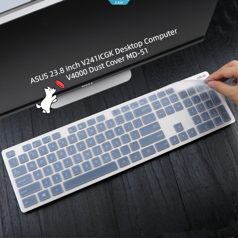 Cover Keyboard Komputer Untuk ASUS 23.8 Inch V241ICGK Komputer Desktop V4000 Penutup Debu MD-51 Silikon Pelindung Kulit Keyboard Film TPU Clear Cover Pelindung [ZK]