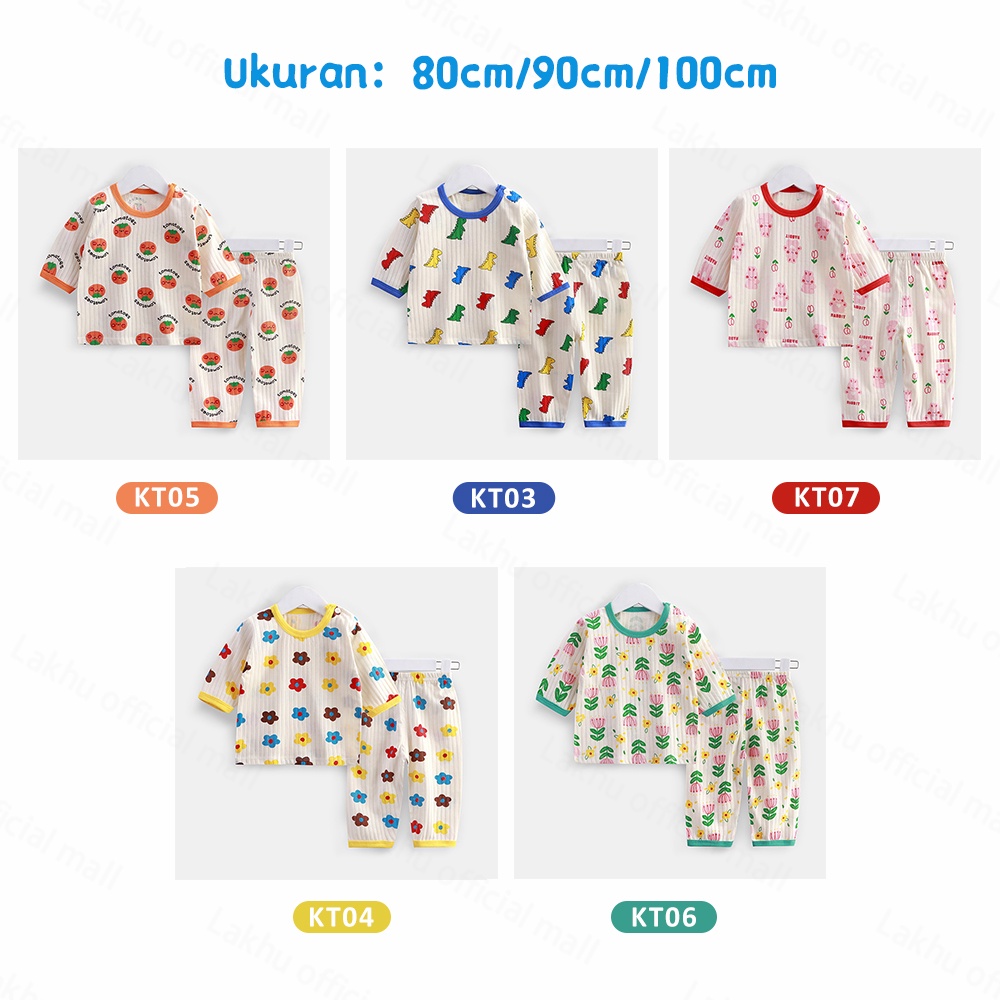 Lakhu Piyama Anak Unisex Baju Tidur Anak Lucu Piyama Anak Perempuan Laki Laki Import