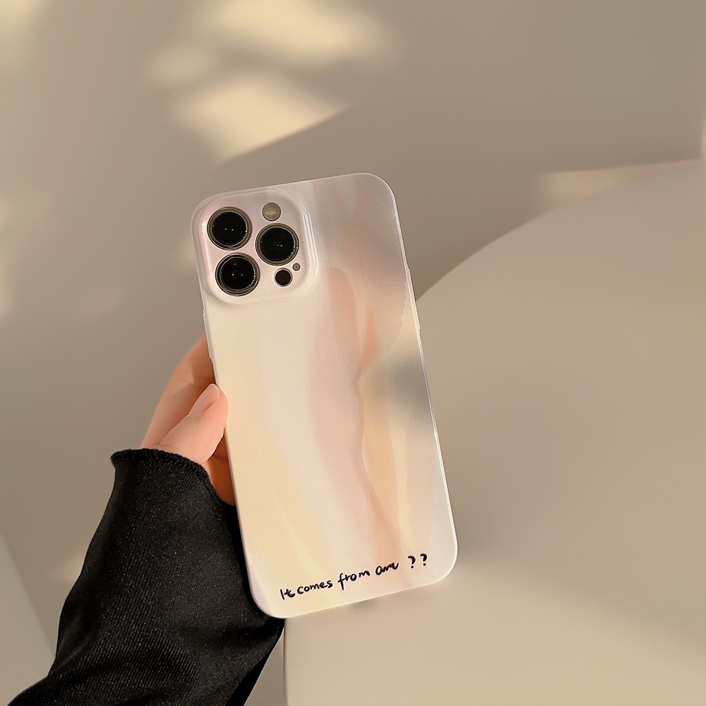 IPHONE Lucu Croissants Phone Holder Pelindung Film Anti Luntur Hard Case Full Proteksi Sarung Untuk Iphone7 8 PLUS X XR XS 11 12 13 14 PRO MAX Se2020