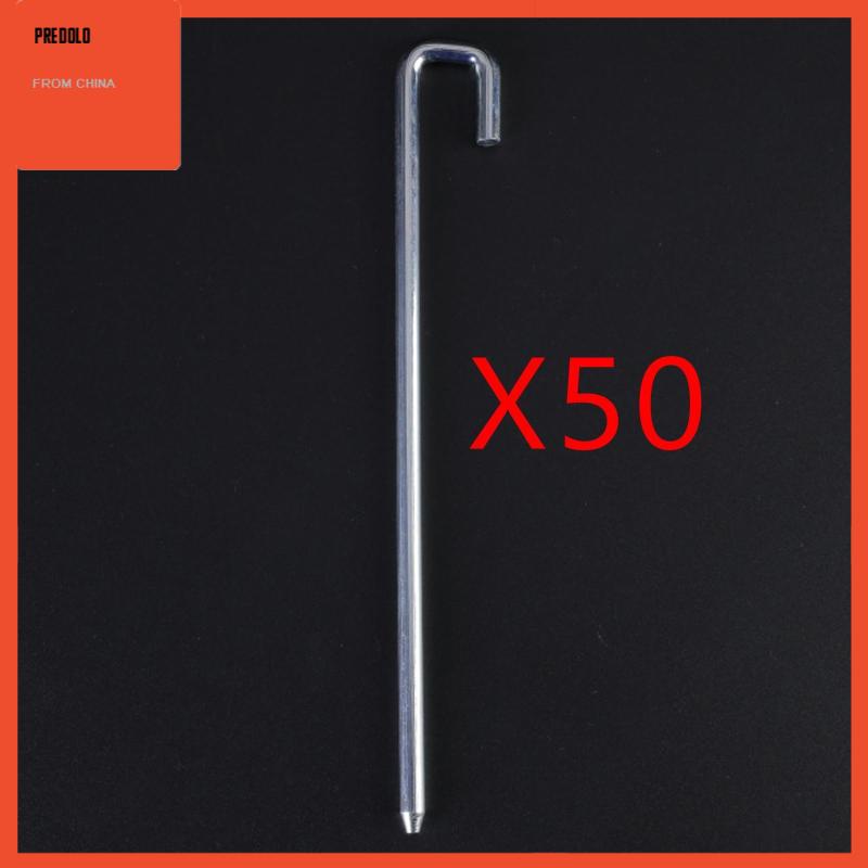 [Predolo] 50pcs Pasak Tenda 25cm Garden Stakes Nails Hook Aluminium Serbaguna