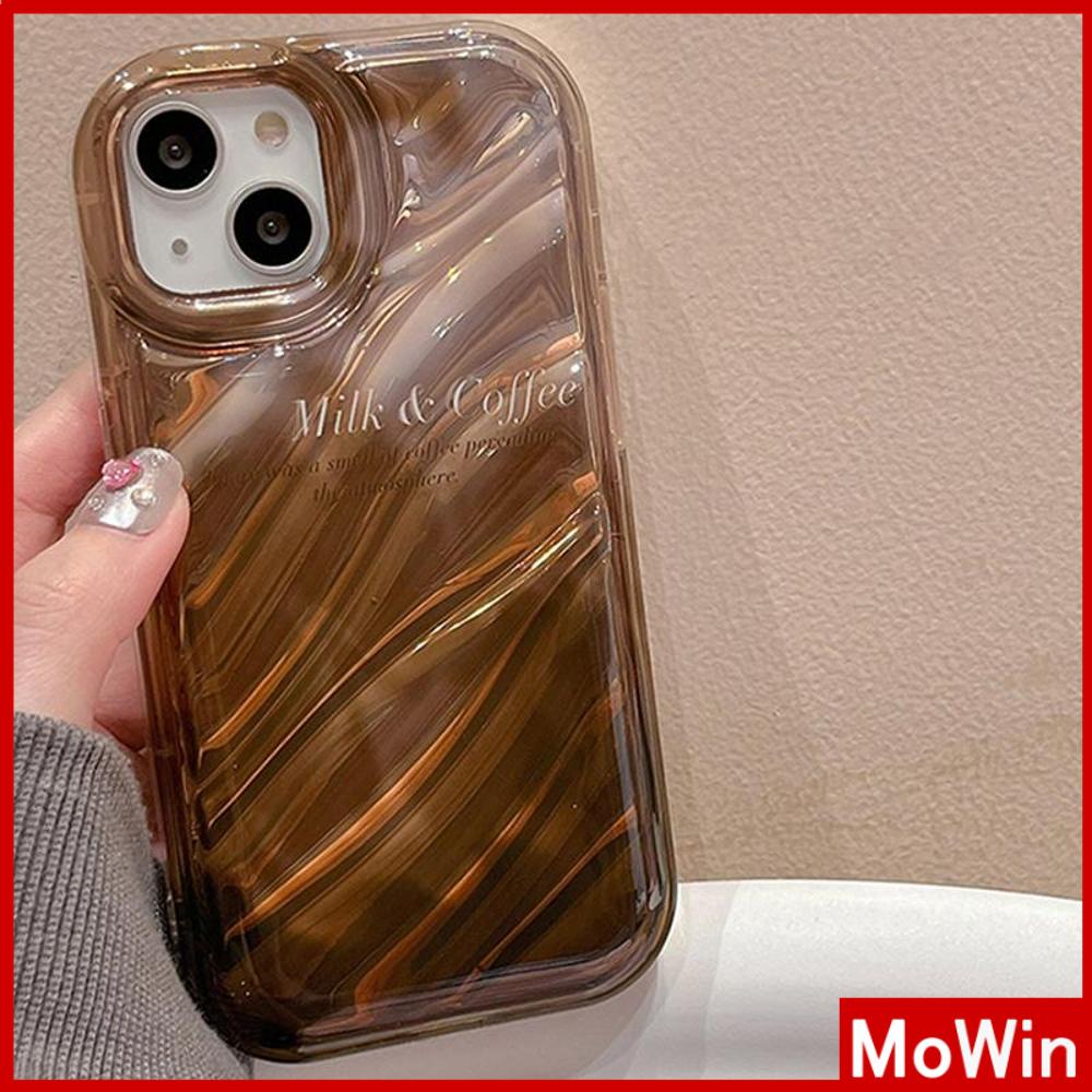 Caae iPhone 14 Pro Max iPhone Case Laser Reflektif Bening Case TPU Soft Case Airbag Tahan Guncangan Coklat Sederhana Kompatibel dengan iPhone 13 Pro Max 12 Pro Max 11 Xr X Max 7Plus 8Plus