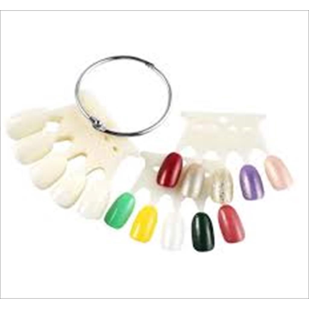 COLOR CHART RING TIP DISPLAY KUKU PALSU / FALSE NAIL FAN / CONTOH WARNA