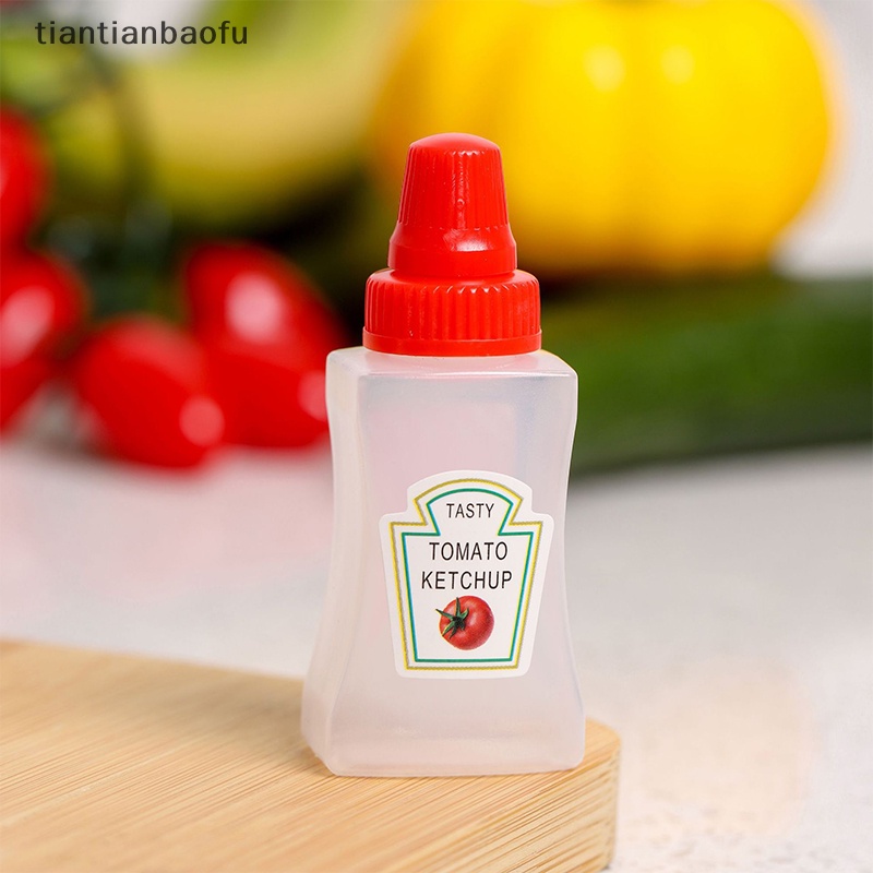 [tiantianbaofu] 1/4pcs Botol Kecap Tomat Minialad Dressing Container Pantry Wadah Butik