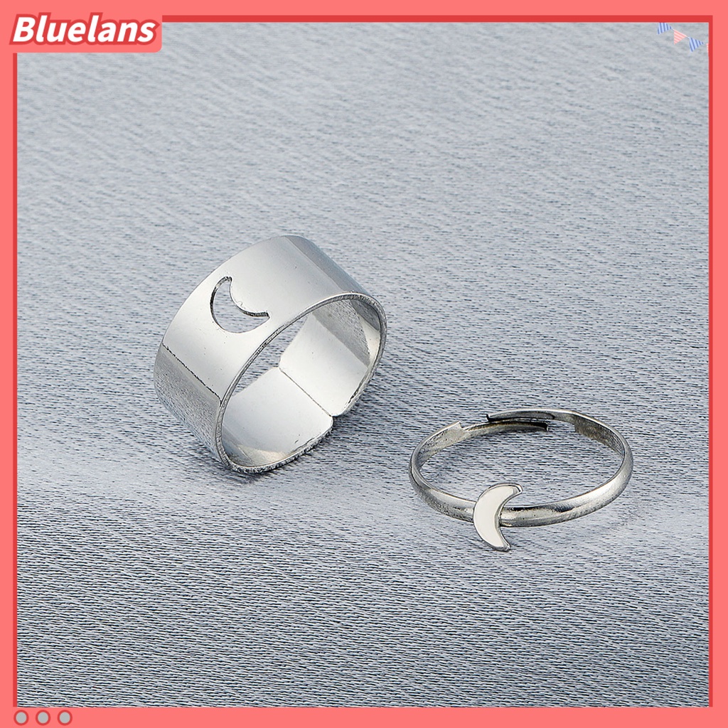 [BLS] 2pcs Cincin Jari Pesawat Bintang Bulan Hollow Pria Wanita Vintage Butterflies Rings Untuk Pernikahan