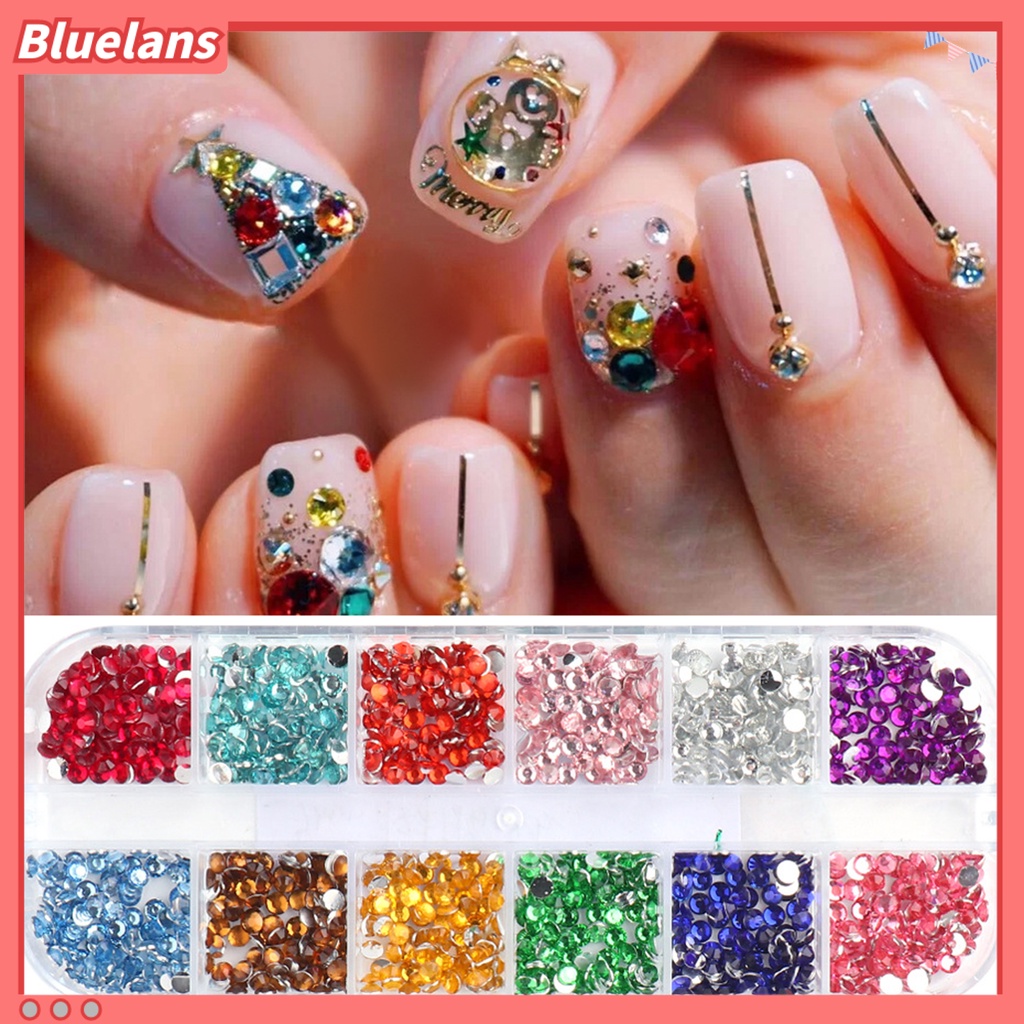 [BLM] Nail Resin Berlian Imitasi Flat Back Mempercantik Kuku 3mm 3D Manicure Nail Art Dekorasi Untuk Anak Perempuan