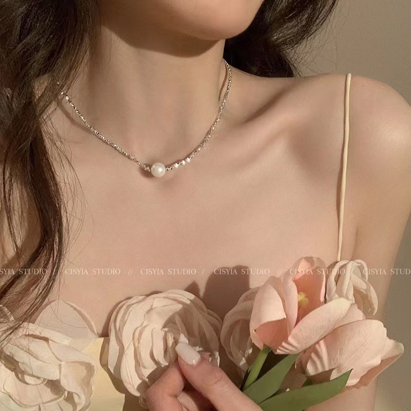 Ifyou Elegan Manik-Manik Kupu-Kupu Pasangan Kalung Mutiara Rantai Choker Liontin Kalung Untuk Wanita Fashion Perhiasan Aksesoris