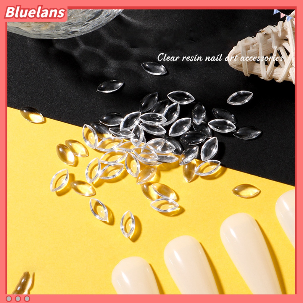 [BLM] 100pcs /Set Ornamen Kuku Efek 3D Penembus Tembus Indah Nail Art Dekorasi Charms Resin Aksesoris Untuk Kecantikan