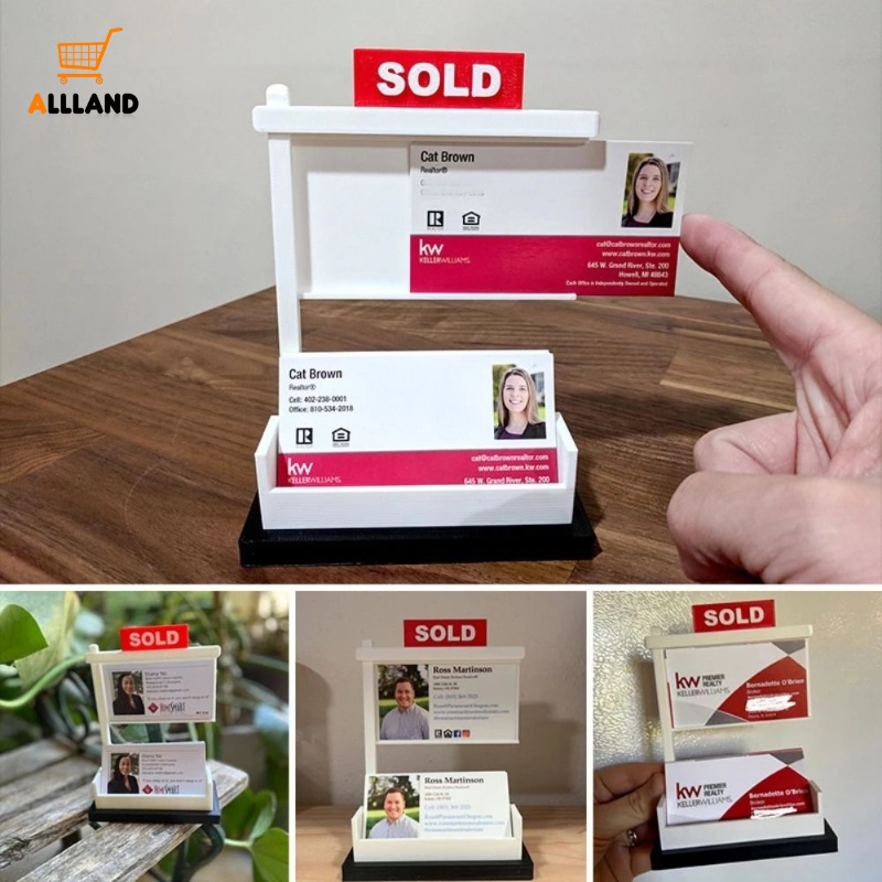 Desktops Real Estate Name Card Holder/ Pajangan Kartu Mengunjungi Cardholder Card Stand/Hadiah Pribadi Untuk Agen Real Estat