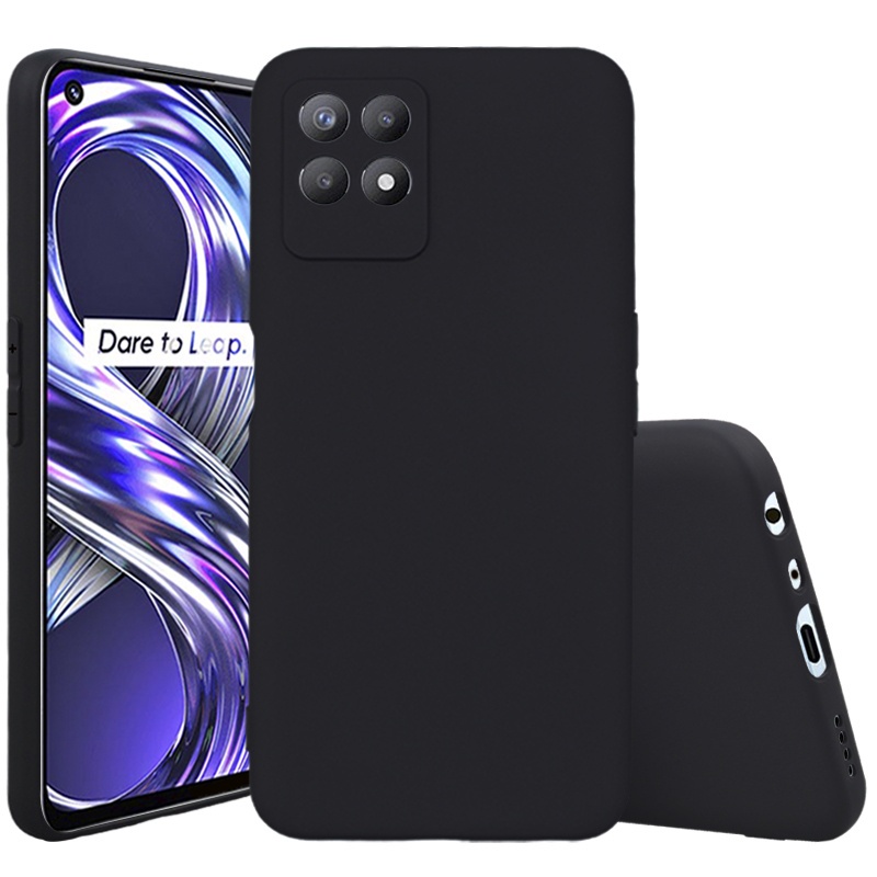SALE P/B- Realme 8i Case Black Matte Camera Protection Case Casing Hp Realme 8i 9 9i 9pro 9 pro plus
