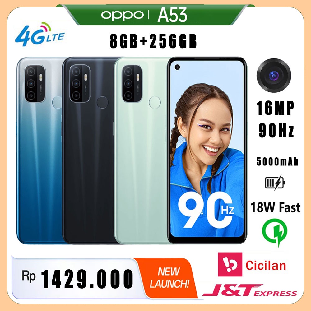 HP Original OPPO A53 RAM 8 256GB 5000 MAH handphone