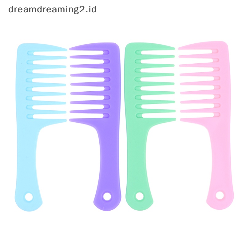 (drea) Sisir Rambut Keriting Gigi Lebar Besar/Alat Styling Sisir Rambut Halus Perempuan //