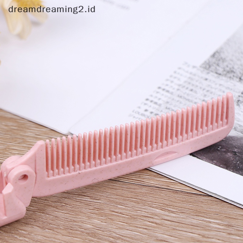 (drea) 1pcs Sikat Sisir Rambut Lipat Sikat Rambut Anti Statis Sikat Rambut Travel Portable //