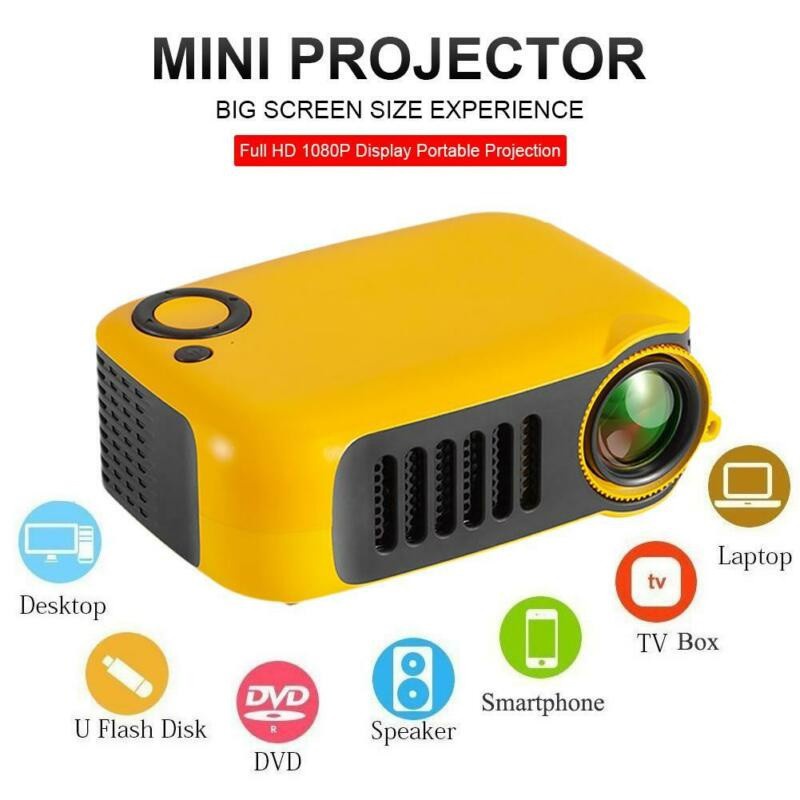 AKN88 - TRANSJEE A2000 - Mini Portable Projector 1000 Lumens - Proyektor Mini