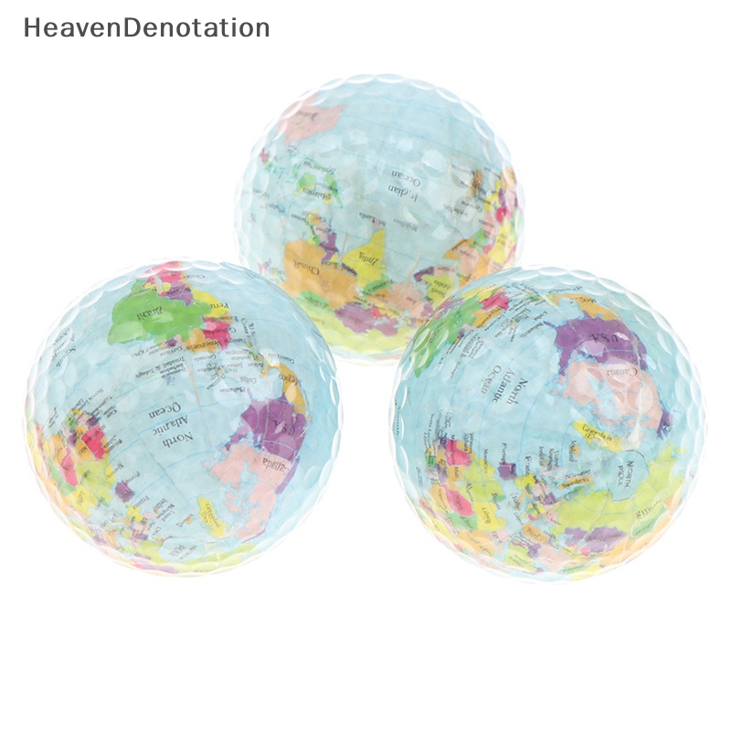 [HeavenDenotation] Globe Map Print Earth Bola Golf Indoor Outdoor Alat Latihan Pemula HDV