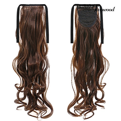 Twowood Wanita Fashion Panjang Berbulu Keriting Palsu Ponytail Wig Sopak Palsu Rambut Ekstensi