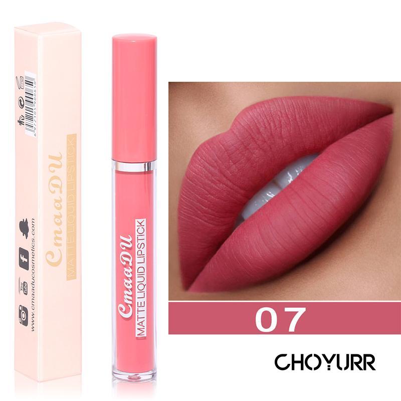 【COD】3-Pack Lip Gloss Matte Lipstik Beludru Tahan Air Tahan Lama Yang Menutrisi Dan Melembabkan-CH