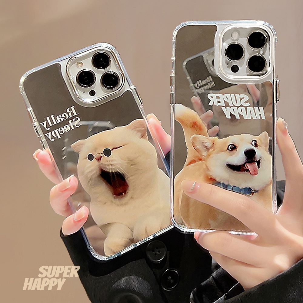 Cocok Untuk Iphone14 Pro Max iPhone Phone Case Cermin Couple Kuat Shockproof Protection Camera Kompatibel Dengan Iphone13 13pro 13prm iPhone 11 7Plus 8Plus Xr XS 12 Pro Max Casing Ponsel