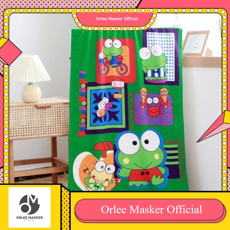 Handuk Anak Karakter 70x140CM Microfiber Tidak Bikin Alergi, Sangat Menyerap, Tidak Gatal, Lembut dan banyak motif