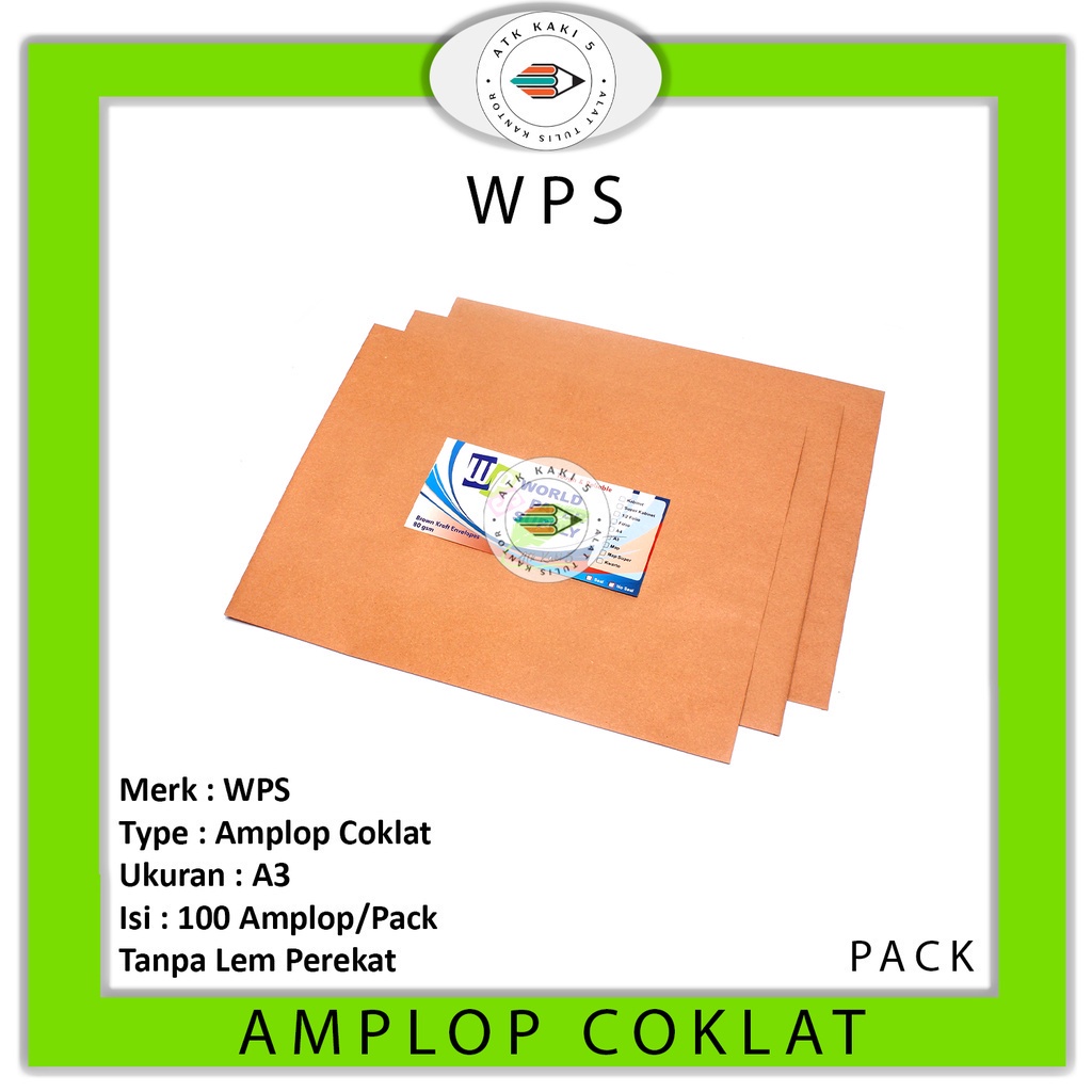 

WPS - Amplop Coklat Ukuran A3 - Pack