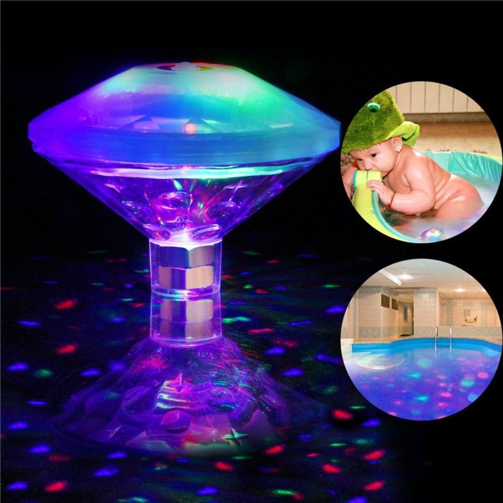 [Elegan] Lampu Spa LED Tahan Air Mengambang Untuk Mandi Bayi Warna-Warni Kolam Renang Outdoor Bathtub Lampu Bak Mandi Air Panas