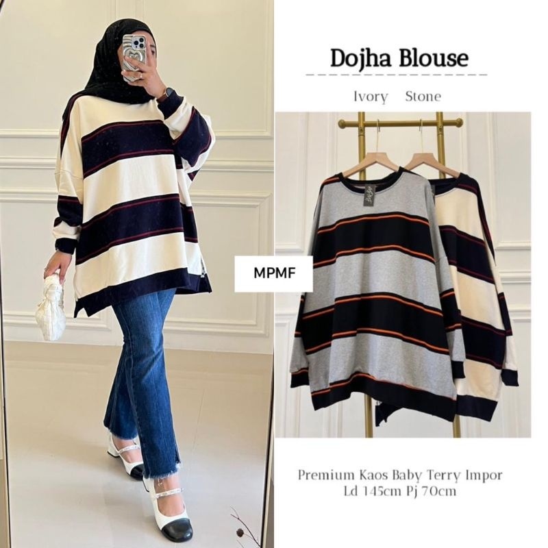 DOJHA BLOUSE ORI MPMF | Premium kaos babyterry Import